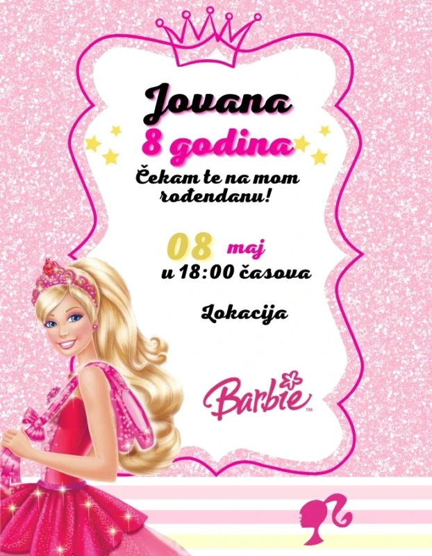 Barbie muzika – Pozivnica za rođendan