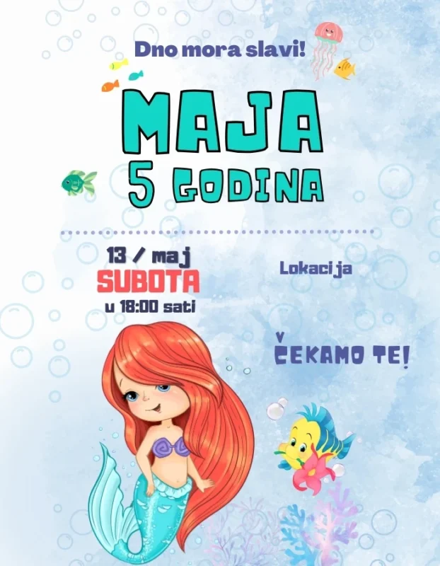 Slatka morska priča – Pozivnica Mala sirena