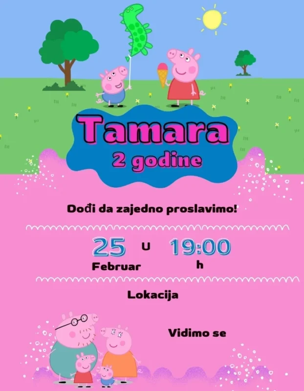 Peppa i porodica - Pozivnica Peppa Prase