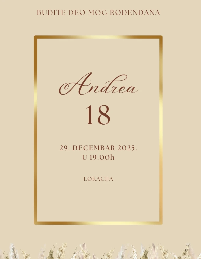 Pozivnica za 18. rodjendan (2) Pozivnica za 18. rodjendan 2