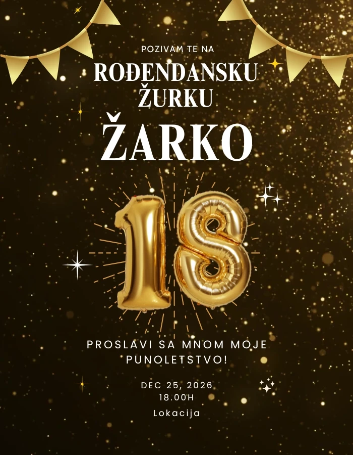 Pozivnica za 18. rodjendan (5) Pozivnica za 18. rodjendan 5